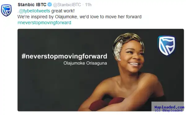 Amazing! Looks like Stanbic IBTC is interested in signing Olajumoke